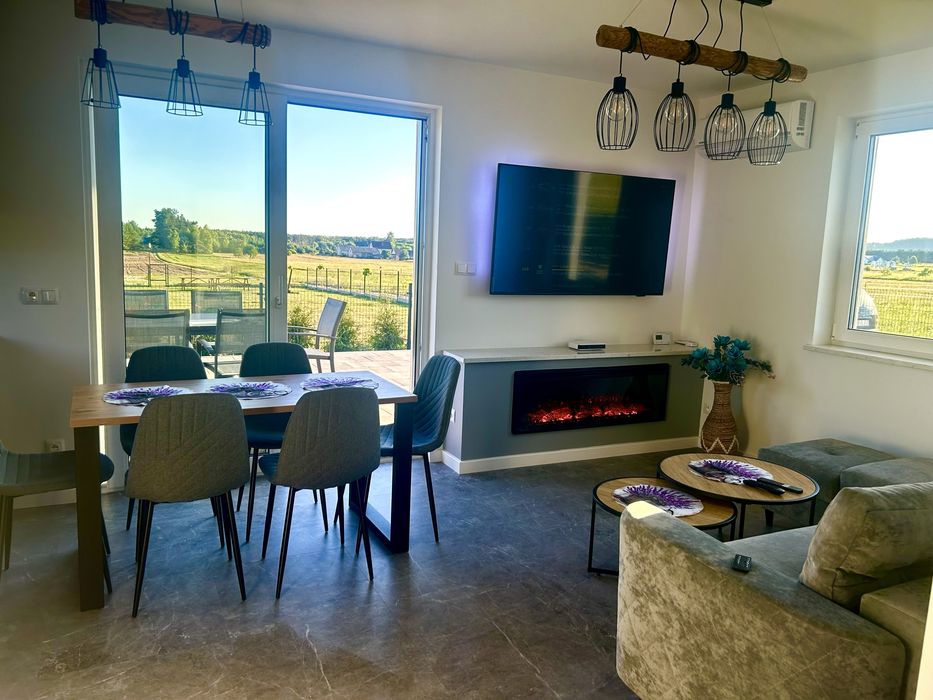 Wolny 17-19 kwietnia!!!! Jacuzzi  zadaszone Altana Kominek ElektrDomek pod lasem 8 os