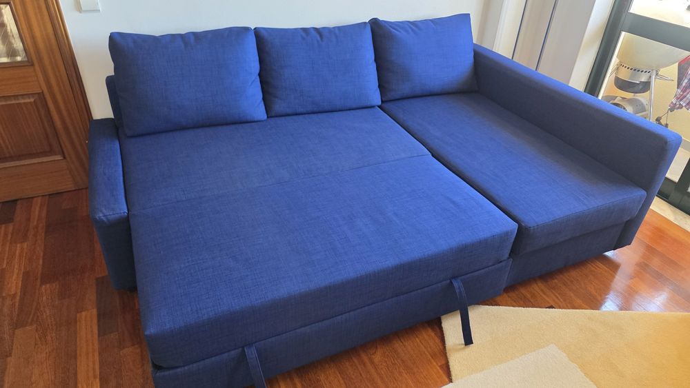 Sofá-Cama 3lug c/chaise c/arrumação