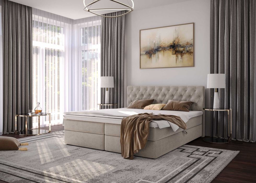 Łóżko kontynentalne Chester 120x200 / 140x200 / 160x200 / 180x200 cm