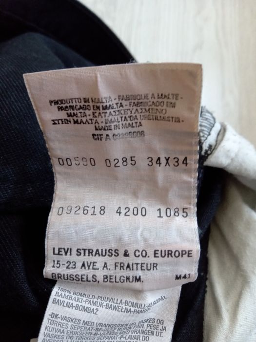 Levi's 590 02 W34 L34 spodnie jeansowe