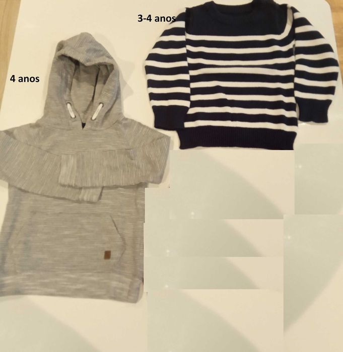Camisolas manga comprida menino 12m a 4anos
