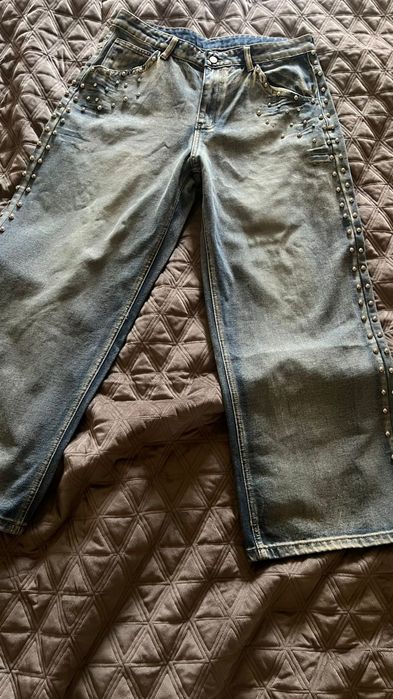 Широкі сині джинси baggy opium