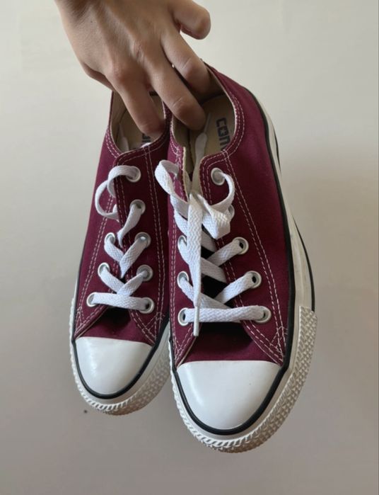 Bordowe converse all star