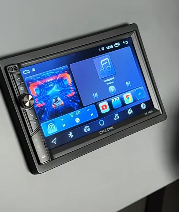 Магнітола 2 Дін Cyclone MP 7082А   Android 2/32Gb CarPlay Android Auto
