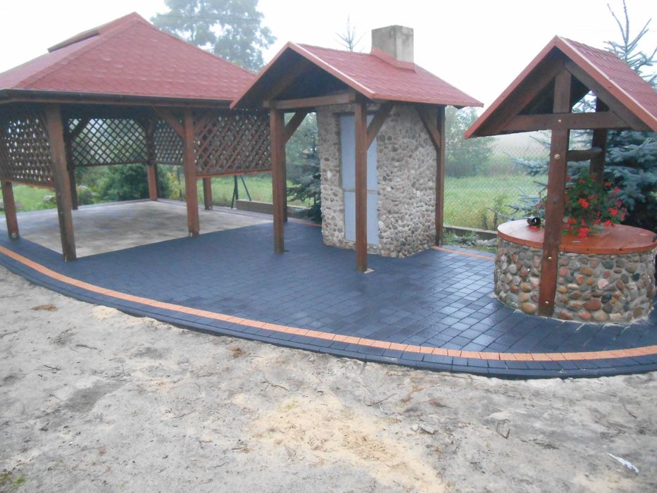 Układanie kostki brukowej brukarstwo kostka brukowa