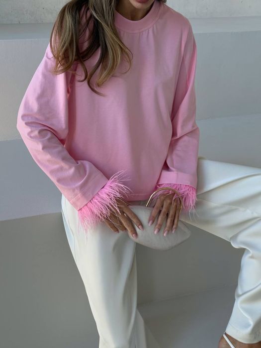 Лонгслів з пірʼям