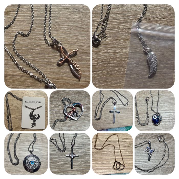 Varios colares em aço