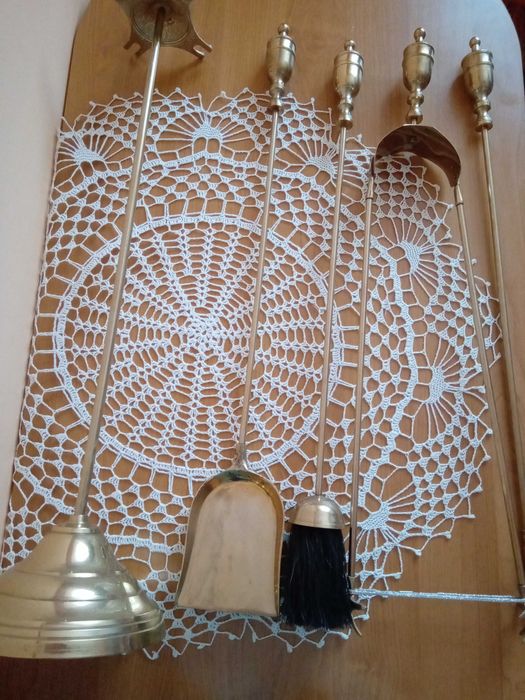 Zestaw kominkowy z mosiądzu