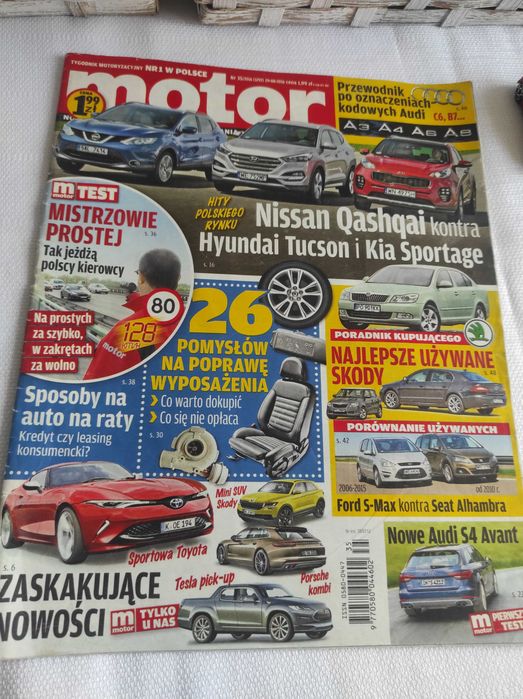 Czasopismo Motor WYSZUKAJ Auto 35/2016 S4 Fullback Supra Tucson Monza