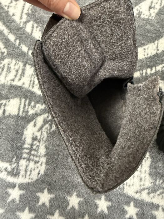 Теплі зимові сірі чоботи Lavorazione Artigiana Італія шкіра 40