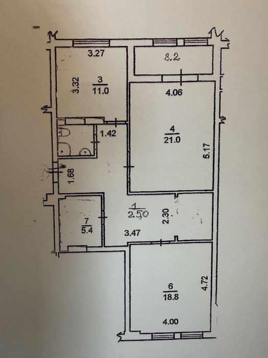 Аренда офис помещение 90м2, 4 кабинета Олимпийская Шота Руставели 44