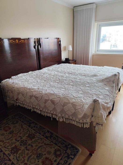 Colcha croché feita a mão antiga