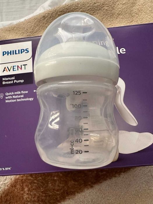 Молоковідсмоктувач Philips Avent механічний (ручний), пляшечка, соска 2,3,4 потіків