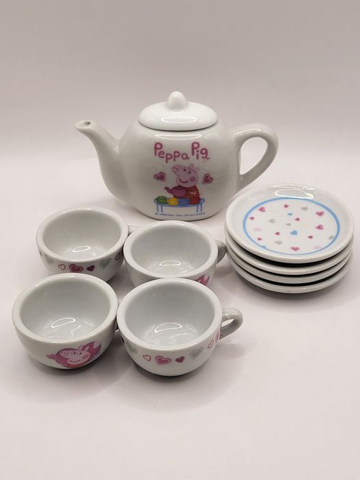 Porcelanowy, mini zestaw do herbaty, 9 elementów Peppa Pig