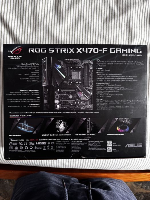 asus rog strix x470-f gaming  + ryzen 7 3700x