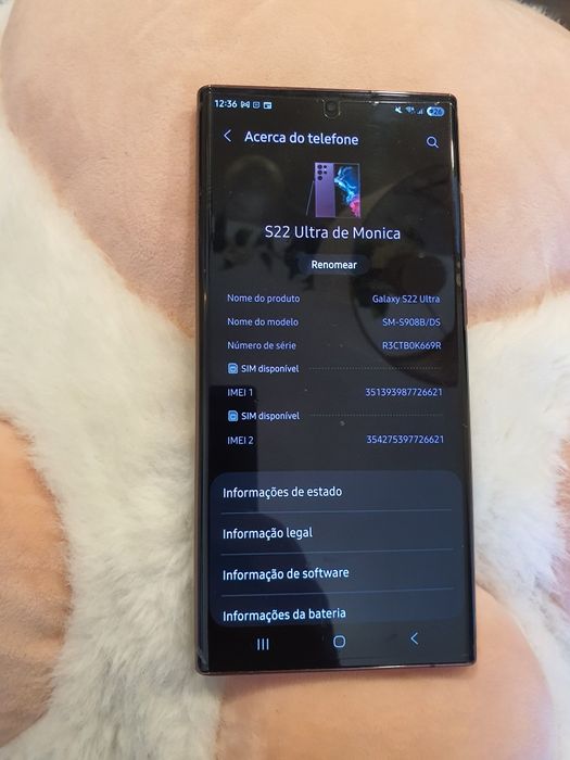 Samsung s 22 ultra rosa