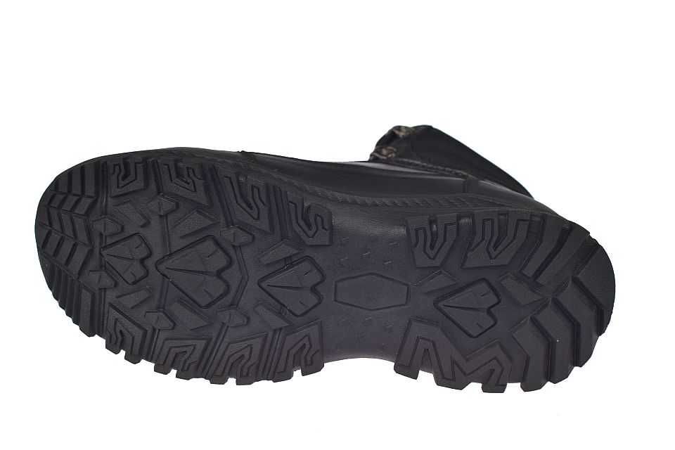 Buty męskie skórzane trekkingowe trapery CY129 czarne ocieplane roz 45