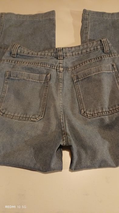 Jeans cargo de ganga azul
