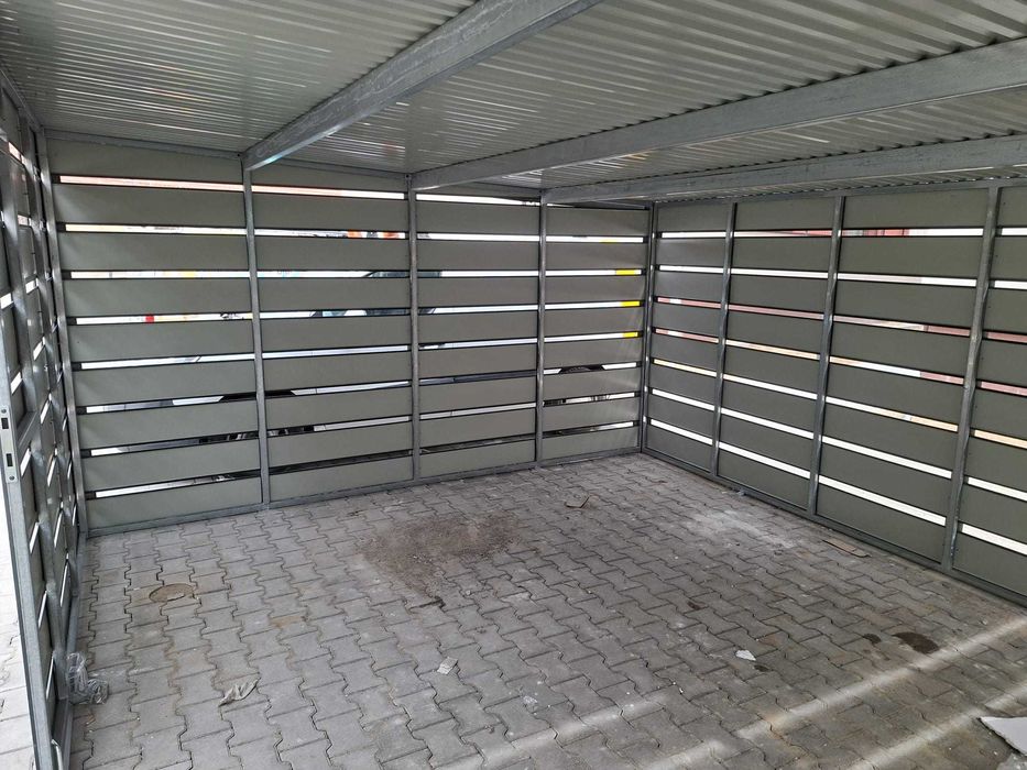 WIATA ŚMIETNIKOWA 3x2 wiata metalowa , wiata na wymiar , producent wiaty
