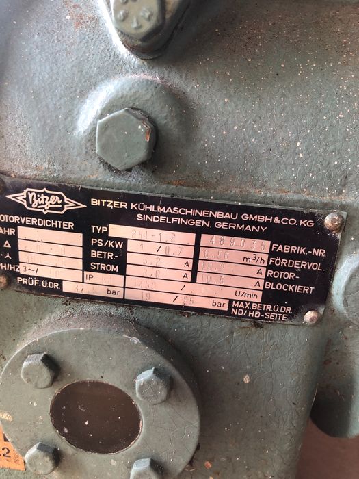 Sprężarka maszyna do lodow  bitzer sprawna 100%