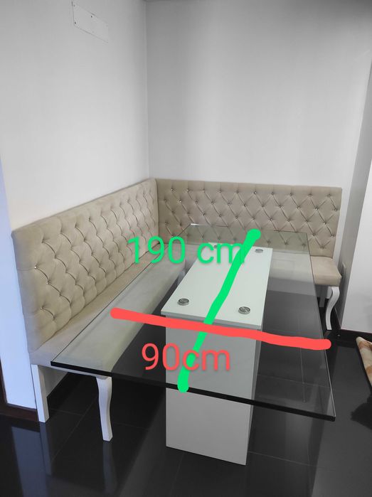 Mesa de vidro laminado