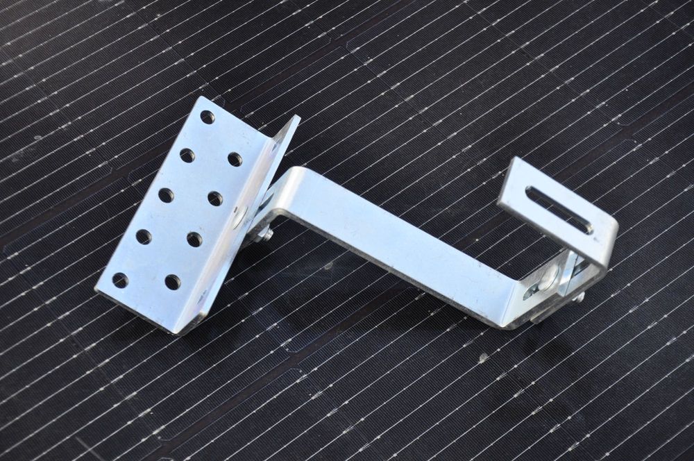 Ganchos de telhado ajustáveis em aço inoxidável para painéis solares