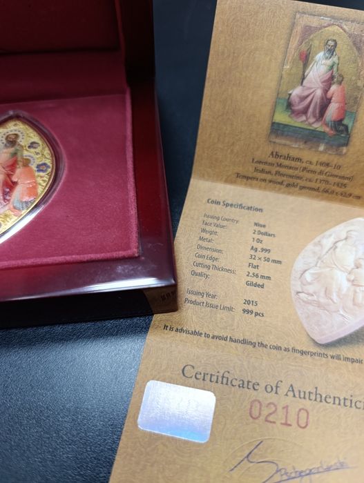 Інвестиційна, колекційна монета " Авраам" СРІБЛО. Сертифікат.
