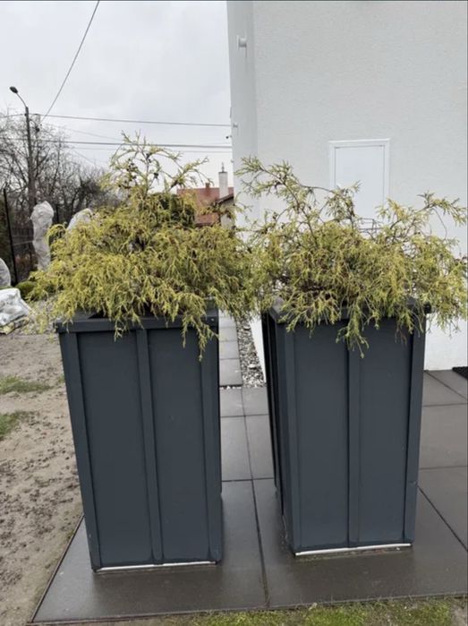 Duże donice ogrodowe / tarasowe / blacha na rąbek antracyt