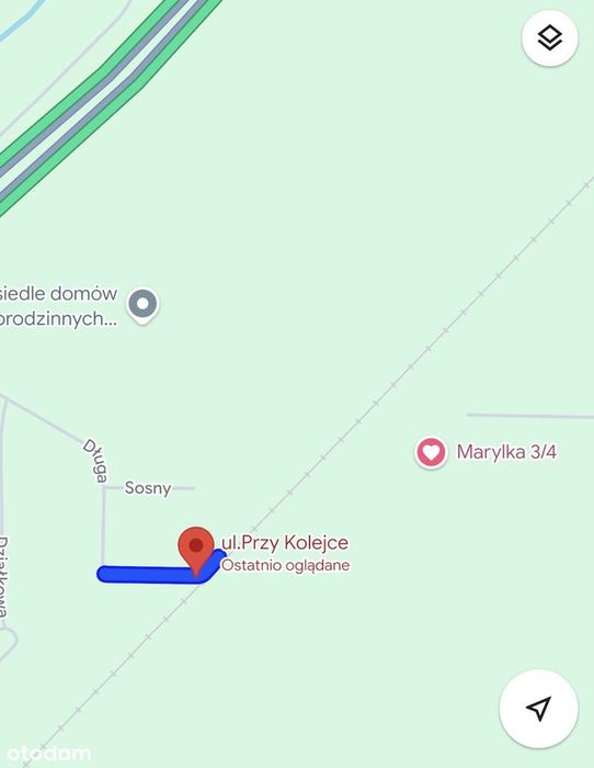 Działka budowlana 1294 m2 Marylka BEZPOŚREDNIO