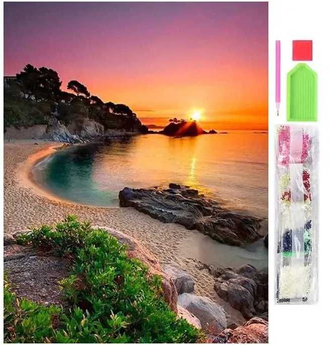 Haft diamentowy 40x30 plaża