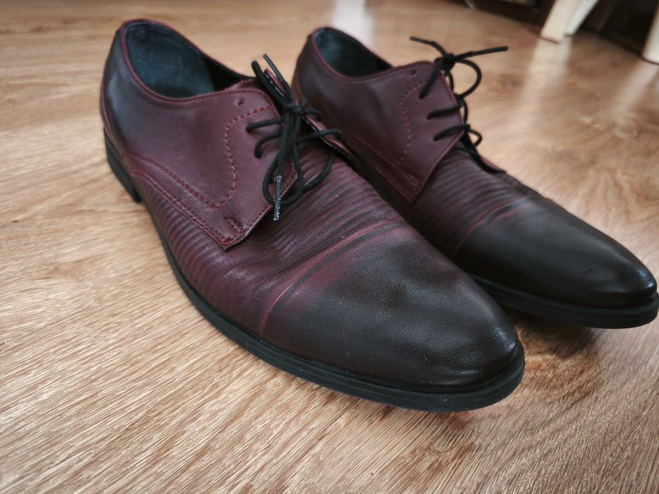 Buty męskie wizytowe do garnituru skórzane MADEJ