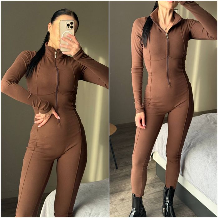 ‼️Теплий жіночій комбінезон тканина пума 42-44, 44-46 - 658 грн