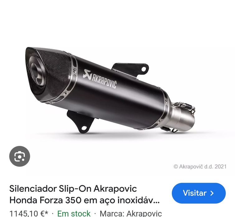 Akrapovic Honda Forza 350