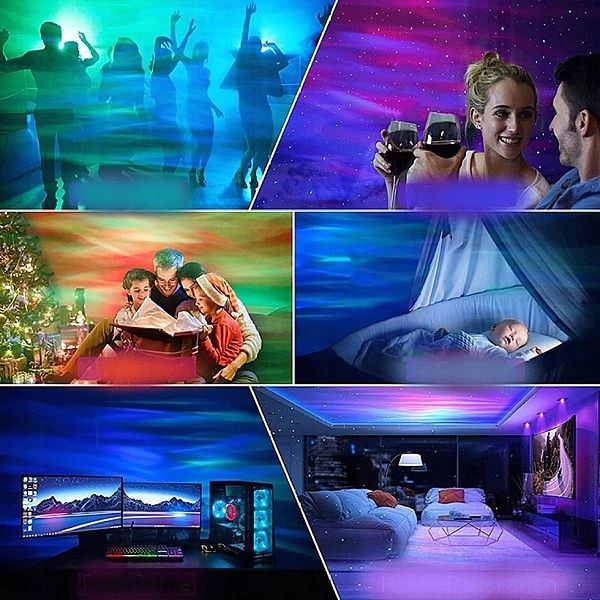 PROJEKTOR GWIAZD Dla Dzieci Lampka Nocna Rzutnik Led Laserowy Głośnik