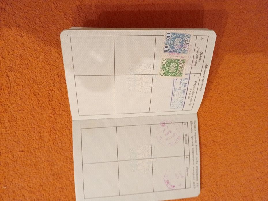Wkładka paszportowa PRL