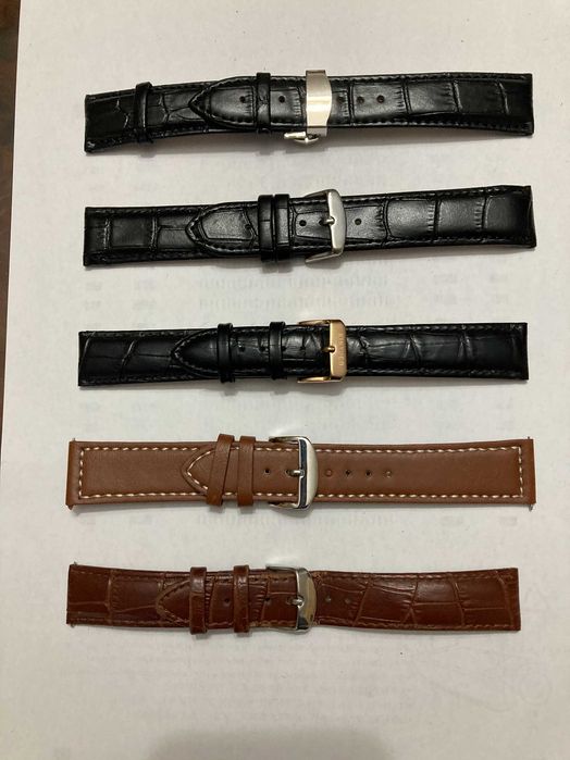 PULSEIRAS em aço inox e pele p/ relógios.