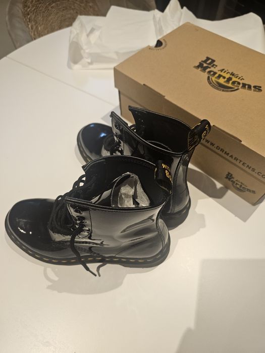 Dr Martens 1460 w, czarne glany damskie, rozmiar 38