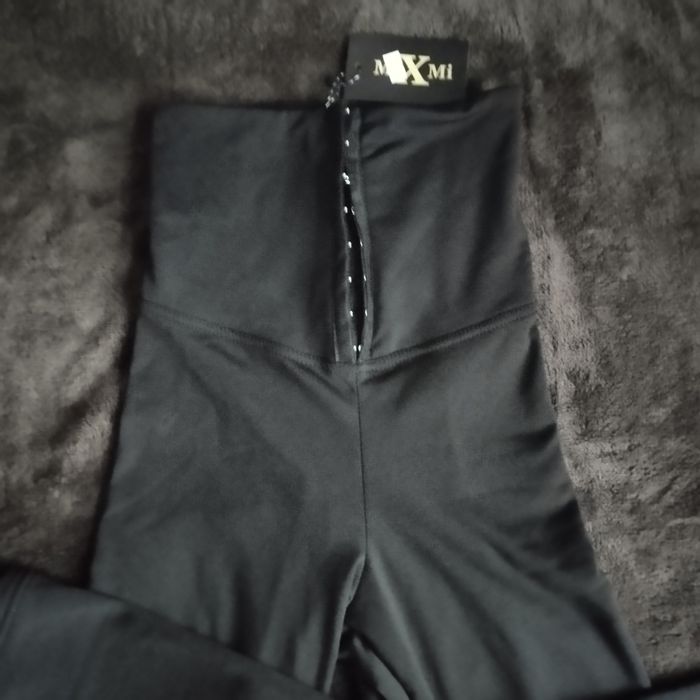 Лосинки з корсетом на флісі