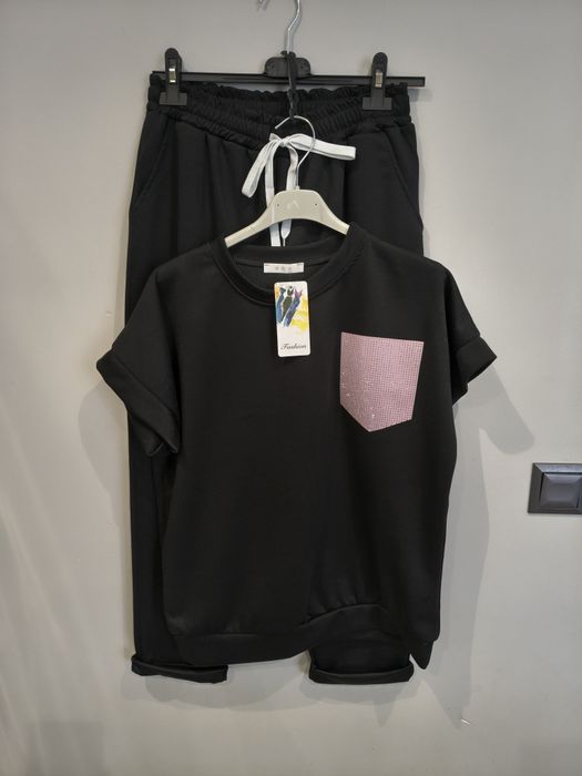 Komplet masełko damski ozdobna kieszeń