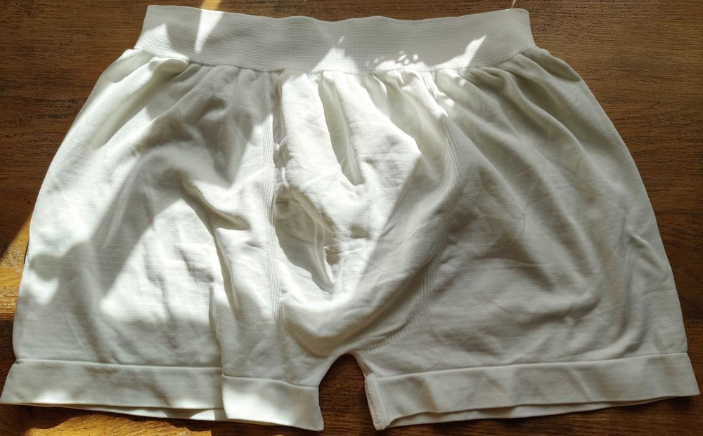 Męskie slipy bokserki, białe L