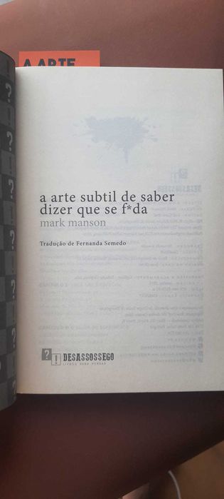A Arte Subtil de Saber Dizer Que Se F*da – Mark Manson (2018)