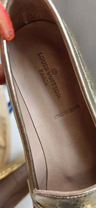 Louis Vuitton złote mokasyny roz 41