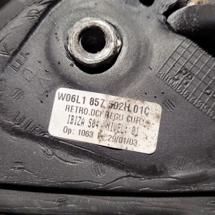 Lusterko prawe manualne seat ibiza III 2003r czarne nielakierowane