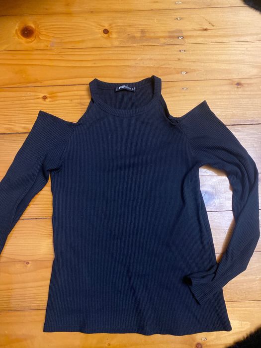 блузка рубчик без плеч