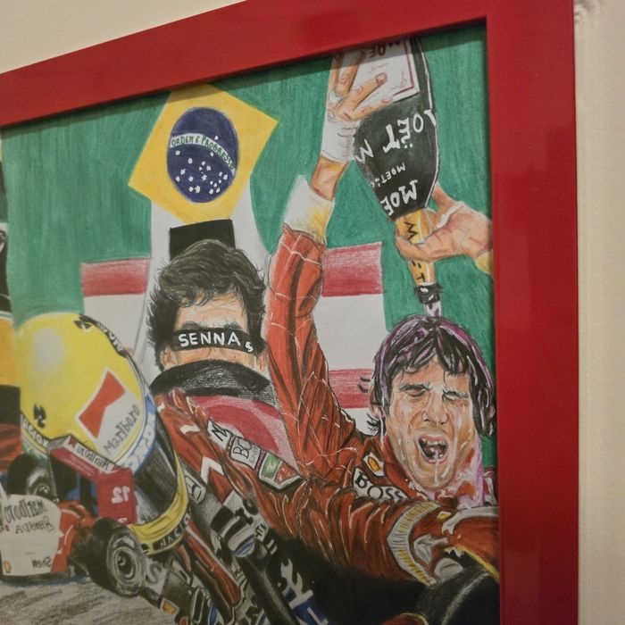 Quadro  - Senna (feito á mão - Original)