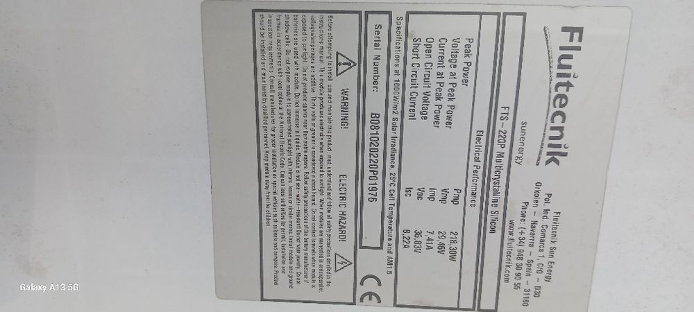 Painel solar Fluitecnik