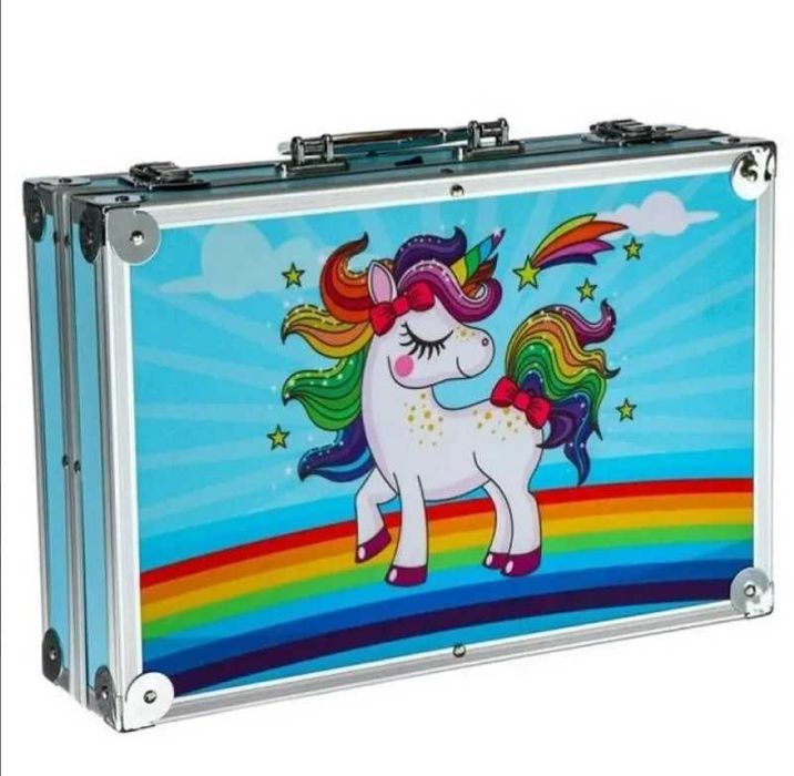 Набір для творчості малювання 145 предметів валіза Єдиноріг рисование