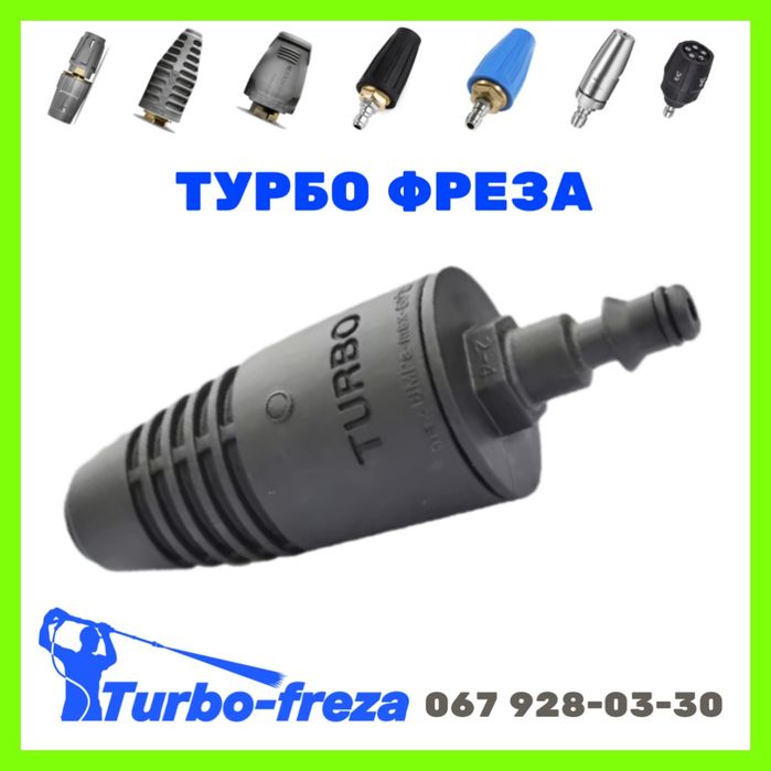 Грязевая фреза для мойки роторная турбо насадка форсунка сопло Karcher