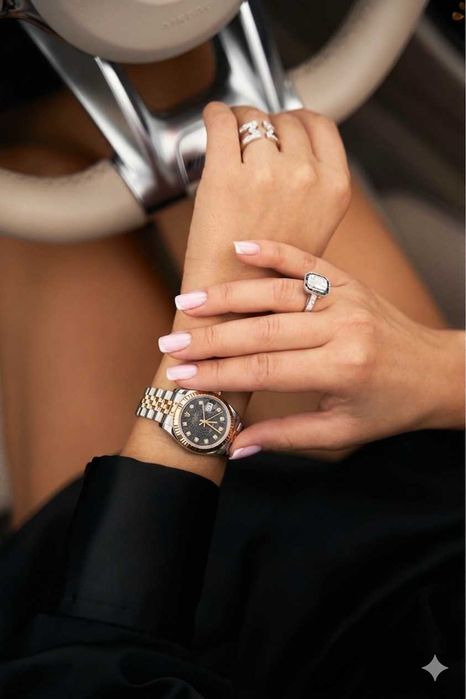 Zegarek Rolex Lady Datejust 26mm Jubileuszowa czarna tarcza