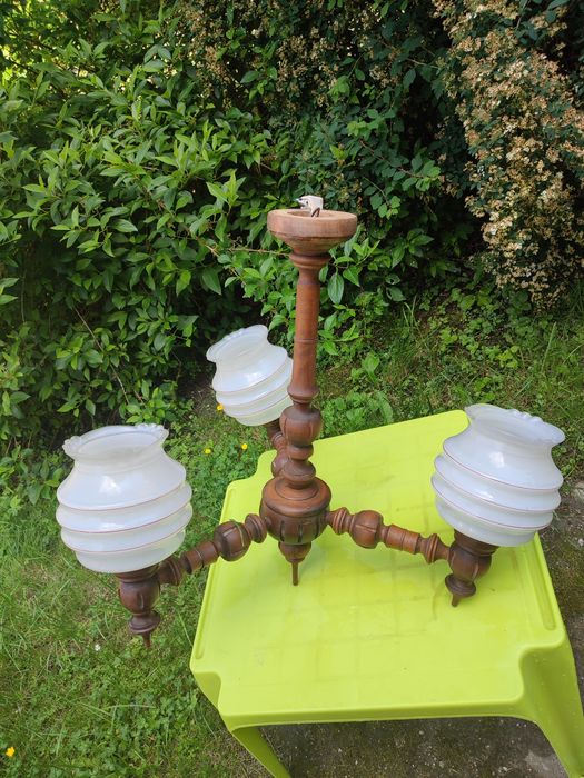 Żyrandol klosz lampa prl